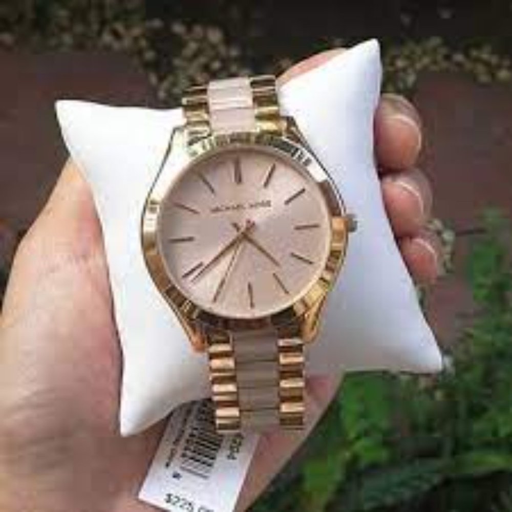 Michael Kors MK 4294 slim runway Women's rose gold watch